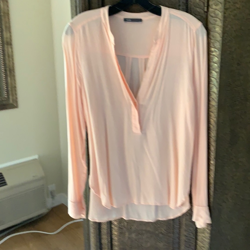 Vince peachy pink crepe blouse